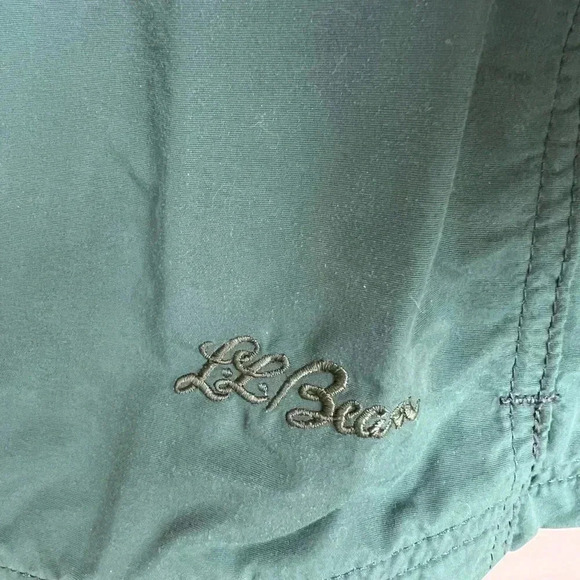 Vintage 90s LL BEAN Anorak Hoodie Half Zipper Jacket Mountain Green Colour Sz L - Picture 10 of 13